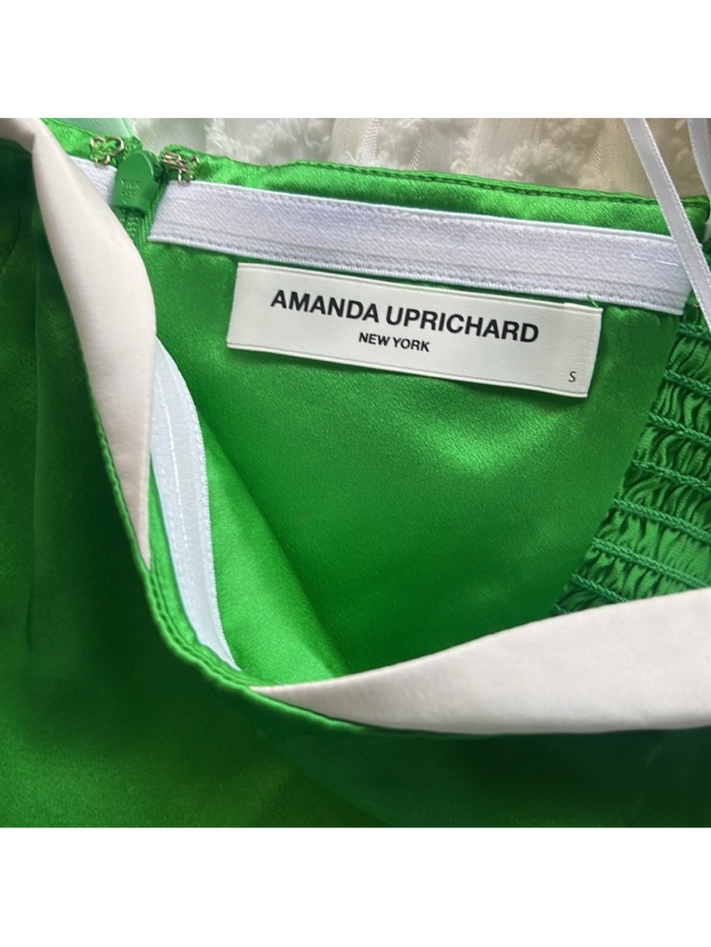 Amanda Uprichard Strapless Satin Midi Dress – Green Cocktail – Small - Picture 10 of 10
